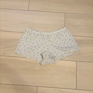Brandy Melville Light Blue Floral Shorts